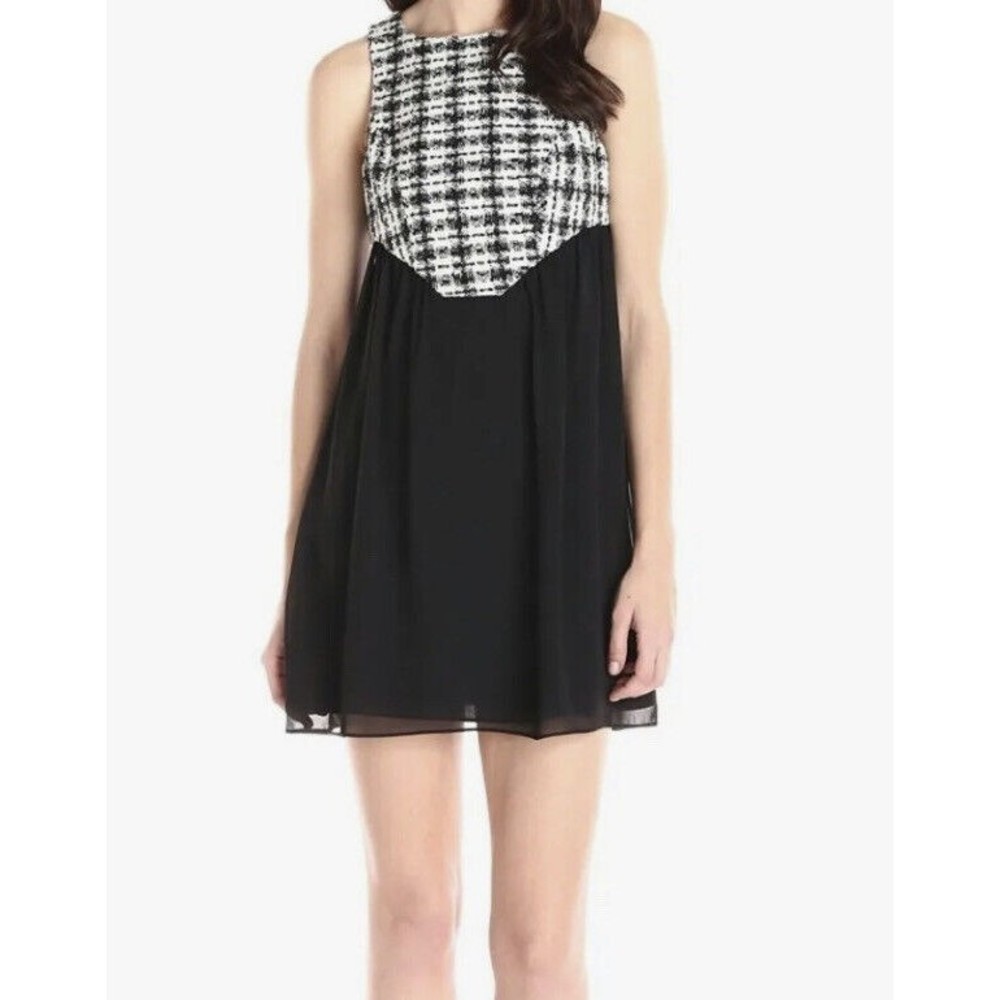 BCBGMaxAzria Black and White Mini Dress